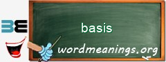 WordMeaning blackboard for basis